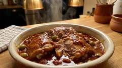 Chicken and chorizo in the multicooker - a simple one-pot Spanish dinner recipe.