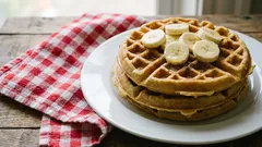 Banana waffles in 15 minutes - a flavor you'll want to replicate
